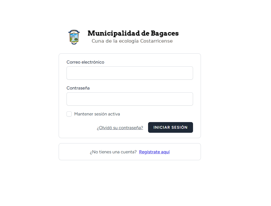 Captura de pantalla de Sistema de trazabilidad de tramites interinstitucional para Municipalidad de Bagaces